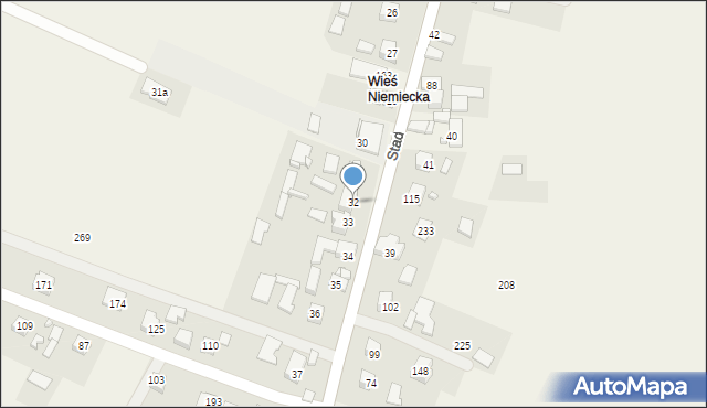 Stadła, Stadła, 32, mapa Stadła