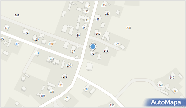 Stadła, Stadła, 74, mapa Stadła