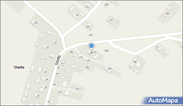 Stadła, Stadła, 82, mapa Stadła