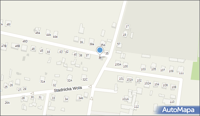 Stadnicka Wola, Stadnicka Wola, 36, mapa Stadnicka Wola