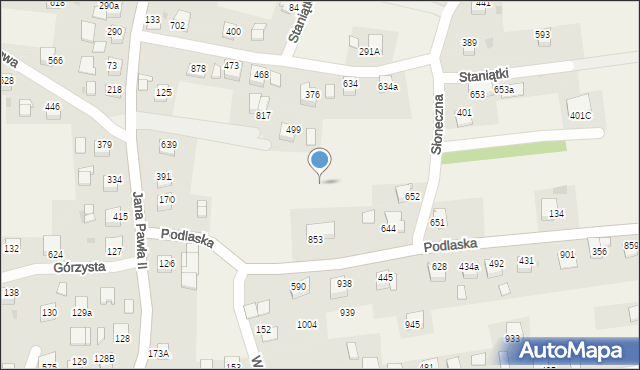 Staniątki, Staniątki, 1020, mapa Staniątki