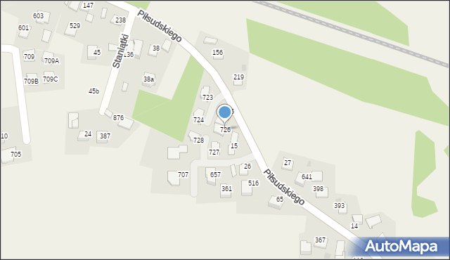 Staniątki, Staniątki, 726, mapa Staniątki