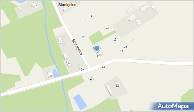 Stanięcice, Stanięcice, 11, mapa Stanięcice