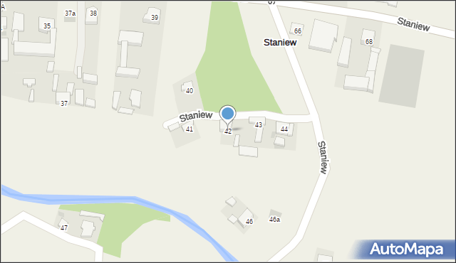 Staniew, Staniew, 42, mapa Staniew