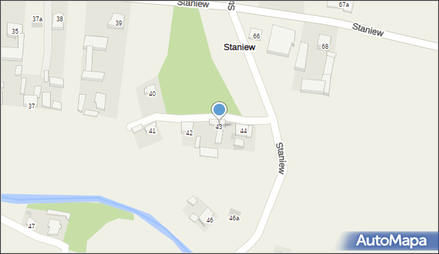 Staniew, Staniew, 43, mapa Staniew