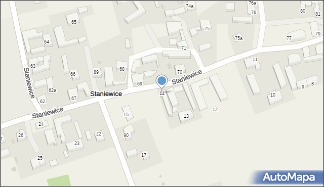 Staniewice, Staniewice, 14, mapa Staniewice