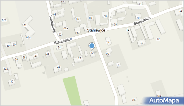 Staniewice, Staniewice, 22, mapa Staniewice