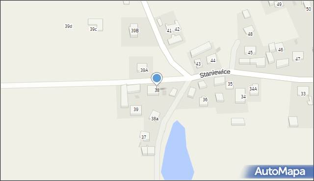 Staniewice, Staniewice, 38, mapa Staniewice