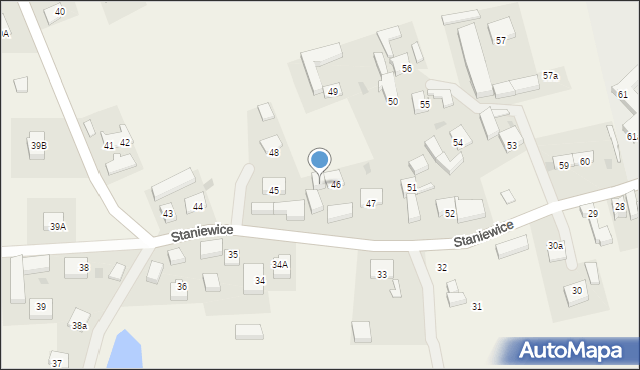 Staniewice, Staniewice, 46a, mapa Staniewice