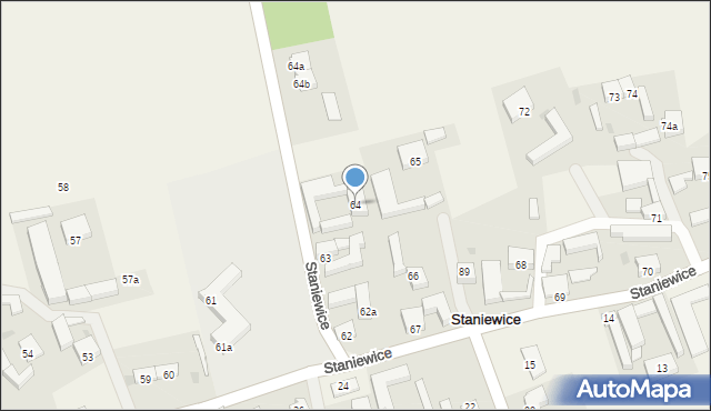 Staniewice, Staniewice, 64, mapa Staniewice