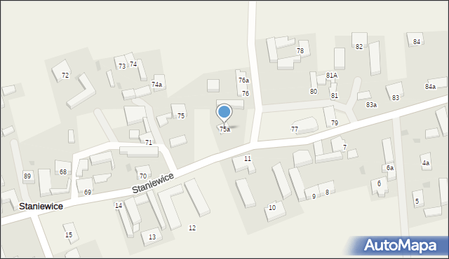Staniewice, Staniewice, 75a, mapa Staniewice