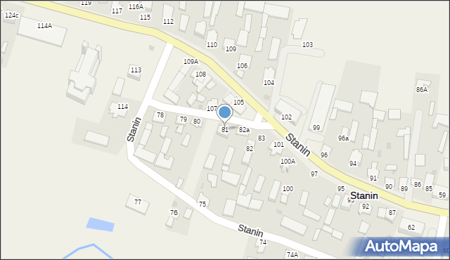 Stanin, Stanin, 81, mapa Stanin