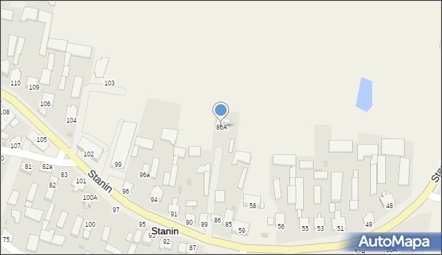 Stanin, Stanin, 86A, mapa Stanin