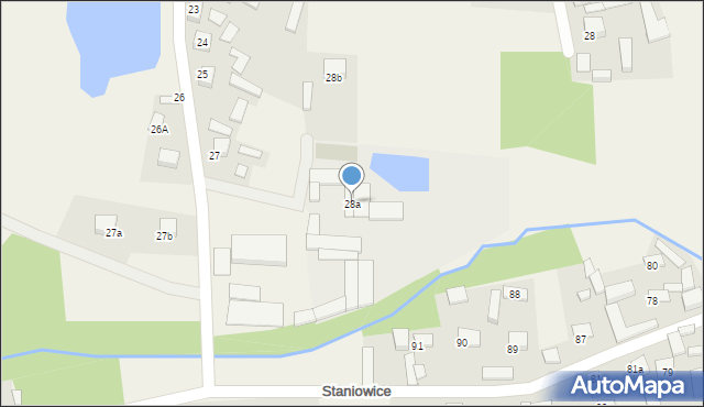 Staniowice, Staniowice, 28a, mapa Staniowice