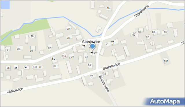 Staniowice, Staniowice, 73a, mapa Staniowice