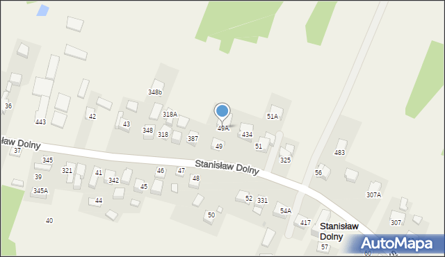 Stanisław Dolny, Stanisław Dolny, 49A, mapa Stanisław Dolny