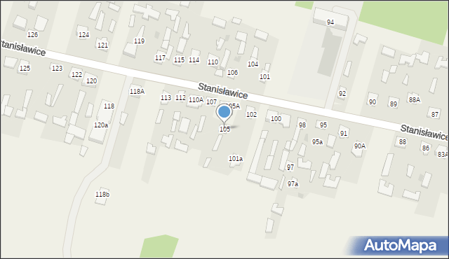 Stanisławice, Stanisławice, 105, mapa Stanisławice