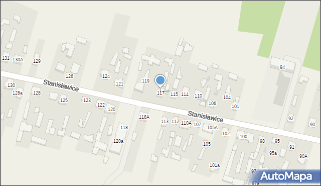 Stanisławice, Stanisławice, 117, mapa Stanisławice