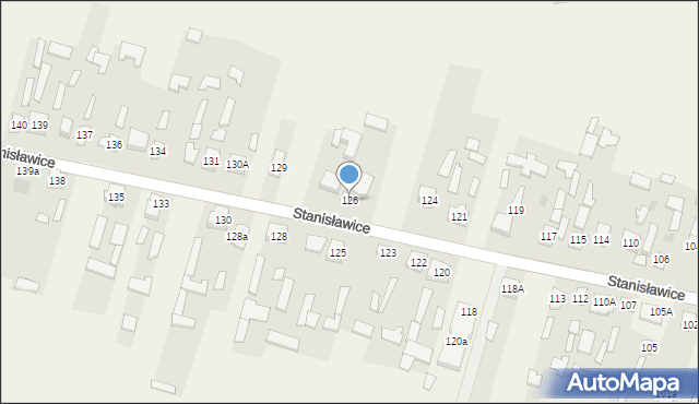 Stanisławice, Stanisławice, 126, mapa Stanisławice