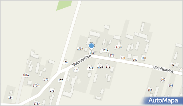 Stanisławice, Stanisławice, 174, mapa Stanisławice