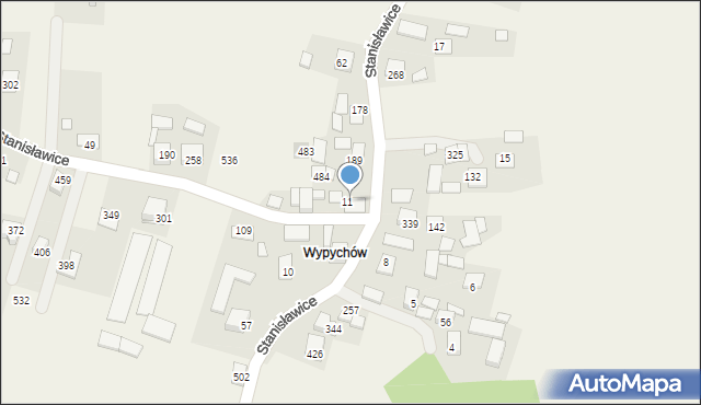 Stanisławice, Stanisławice, 11, mapa Stanisławice