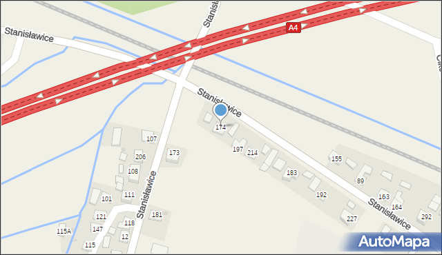 Stanisławice, Stanisławice, 174, mapa Stanisławice