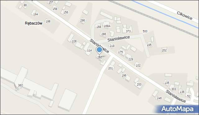 Stanisławice, Stanisławice, 260, mapa Stanisławice