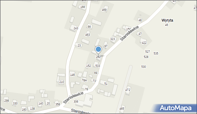 Stanisławice, Stanisławice, 262, mapa Stanisławice