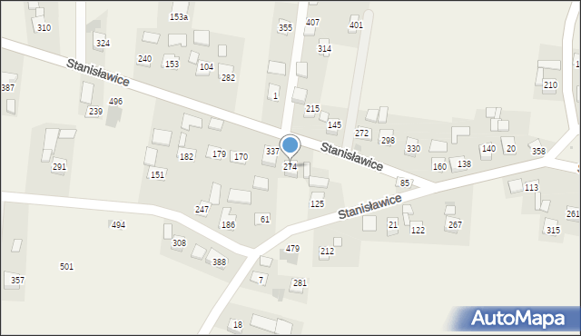 Stanisławice, Stanisławice, 274, mapa Stanisławice