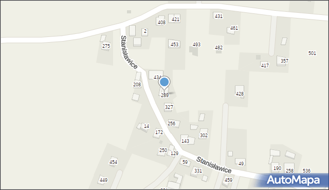 Stanisławice, Stanisławice, 289, mapa Stanisławice