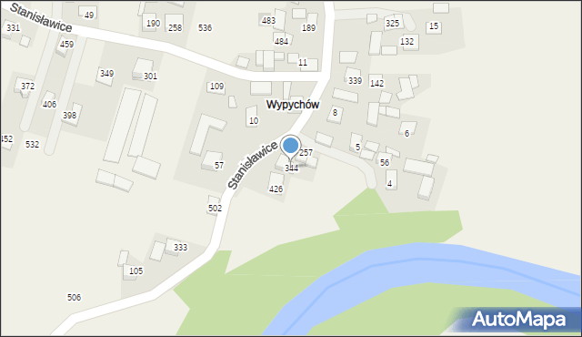 Stanisławice, Stanisławice, 344, mapa Stanisławice