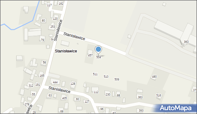 Stanisławice, Stanisławice, 504, mapa Stanisławice