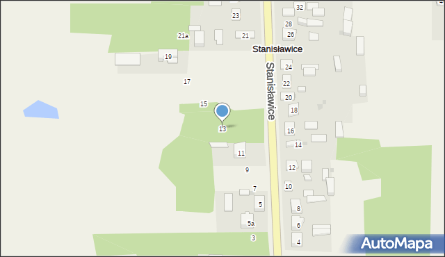 Stanisławice, Stanisławice, 13, mapa Stanisławice
