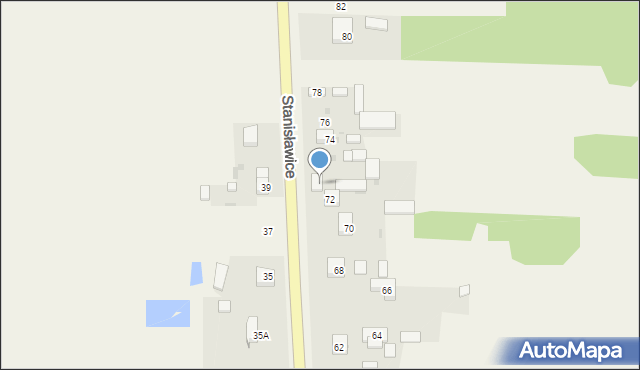 Stanisławice, Stanisławice, 72a, mapa Stanisławice