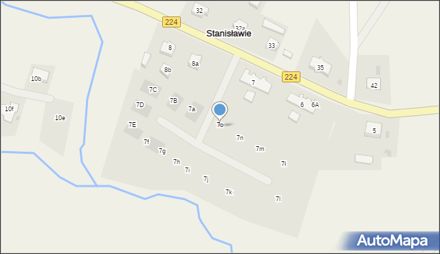 Stanisławie, Stanisławie, 7p, mapa Stanisławie