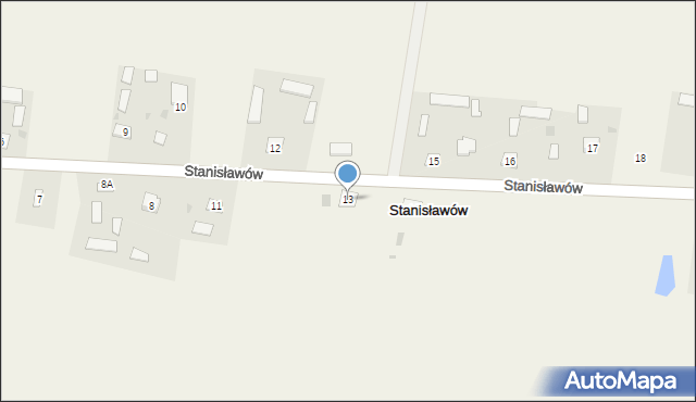 Stanisławów, Stanisławów, 13, mapa Stanisławów
