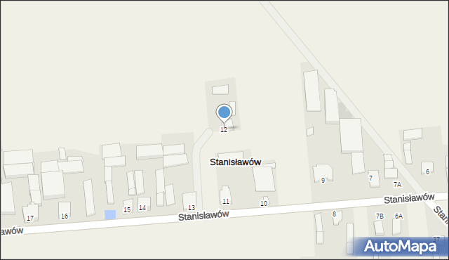 Stanisławów, Stanisławów, 12, mapa Stanisławów