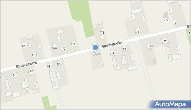 Stanisławów, Stanisławów, 72, mapa Stanisławów