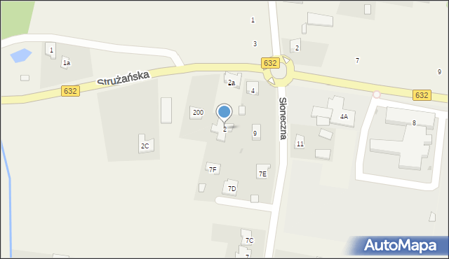 Stanisławów Pierwszy, Strużańska, 2, mapa Stanisławów Pierwszy