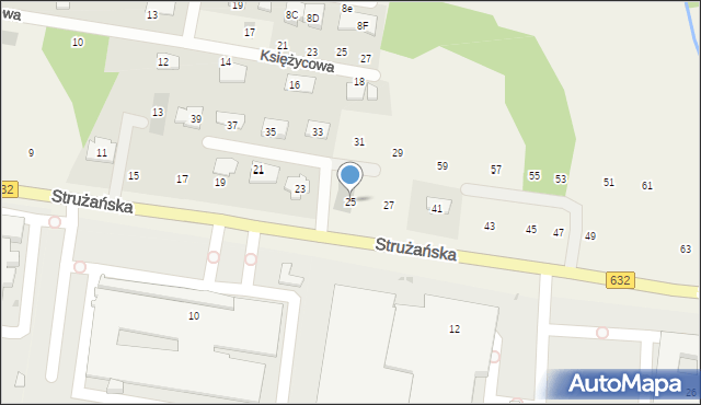 Stanisławów Pierwszy, Strużańska, 25, mapa Stanisławów Pierwszy