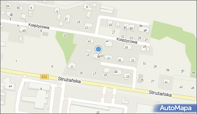 Stanisławów Pierwszy, Strużańska, 39, mapa Stanisławów Pierwszy