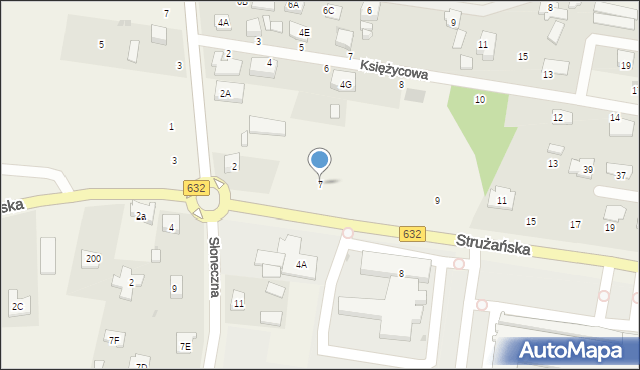 Stanisławów Pierwszy, Strużańska, 7, mapa Stanisławów Pierwszy