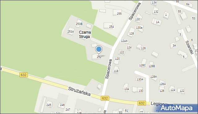 Stanisławów Pierwszy, Strużańska, 252, mapa Stanisławów Pierwszy