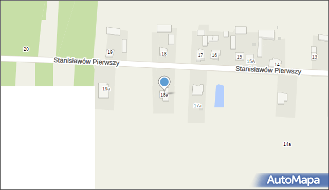 Stanisławów Pierwszy, Stanisławów Pierwszy, 18a, mapa Stanisławów Pierwszy