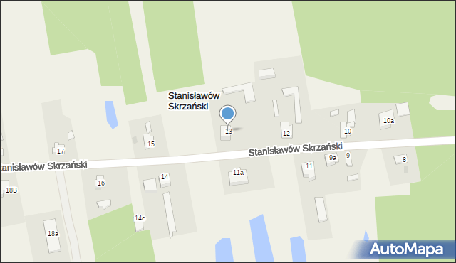 Stanisławów Skrzański, Stanisławów Skrzański, 13, mapa Stanisławów Skrzański