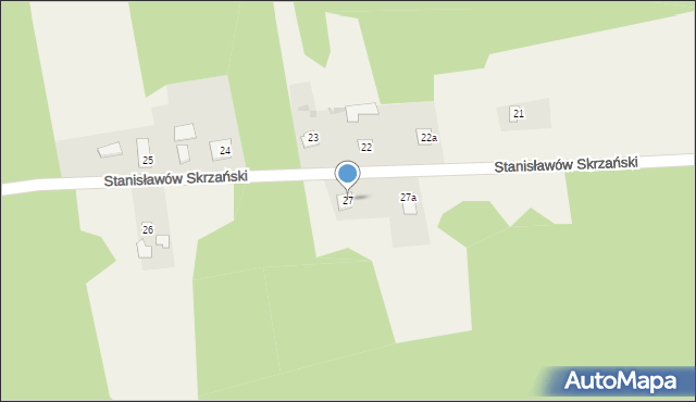 Stanisławów Skrzański, Stanisławów Skrzański, 27, mapa Stanisławów Skrzański
