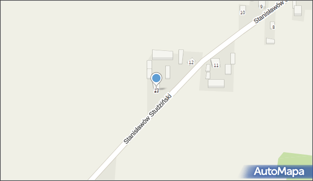 Stanisławów Studziński, Stanisławów Studziński, 13, mapa Stanisławów Studziński
