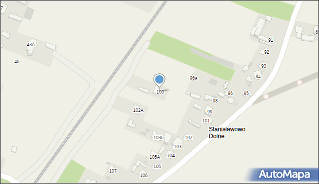 Stanisławowo, Stanisławowo, 100, mapa Stanisławowo