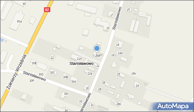Stanisławowo, Stanisławowo, 20A, mapa Stanisławowo