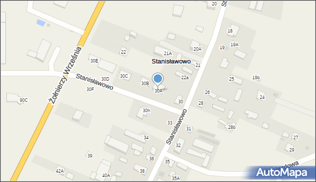 Stanisławowo, Stanisławowo, 30A, mapa Stanisławowo